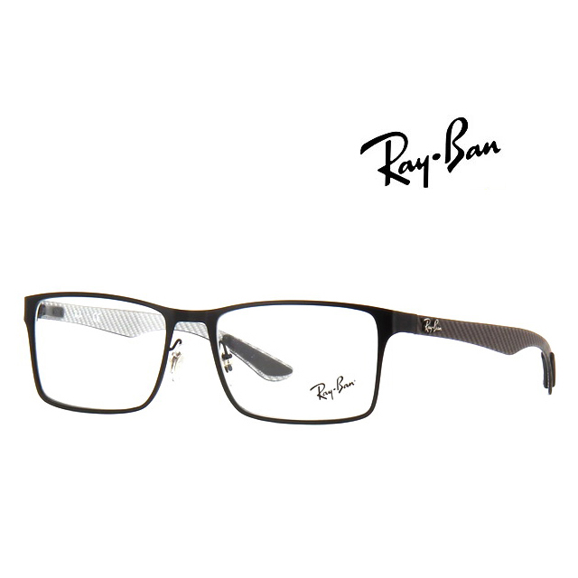 RAY BAN 雷朋 碳纖維光學眼鏡 RB8415 2503 霧黑框碳纖維鏡臂 公司貨