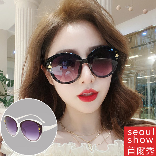 seoul show首爾秀 G牌金色小蜜蜂太陽眼鏡UV400墨鏡 5124