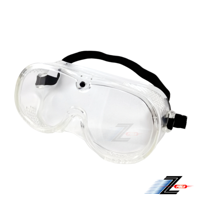 【Z-POLS】可包覆眼鏡於內設計 全透明PC材質透明鏡片抗UV全罩眼鏡(全罩式舒適款)