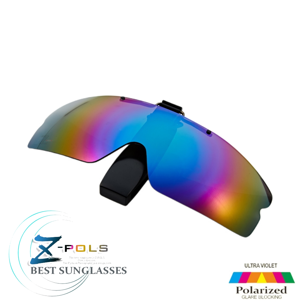 【Z-POLS】新型頂規款式多角度可調設計 Polarized PC級偏光抗UV400帽夾式太陽眼鏡(夾帽式偏光眼鏡)