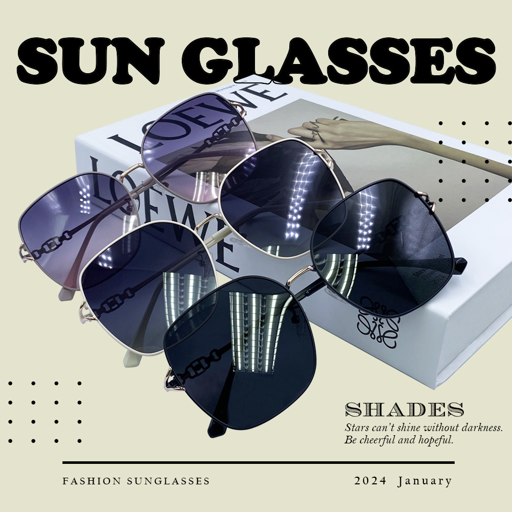 GUGA 金屬偏光太陽眼鏡 簡約溫柔時尚設計 大框型顯臉瘦 UV400 100%紫外線 不鏽鋼材質 3719