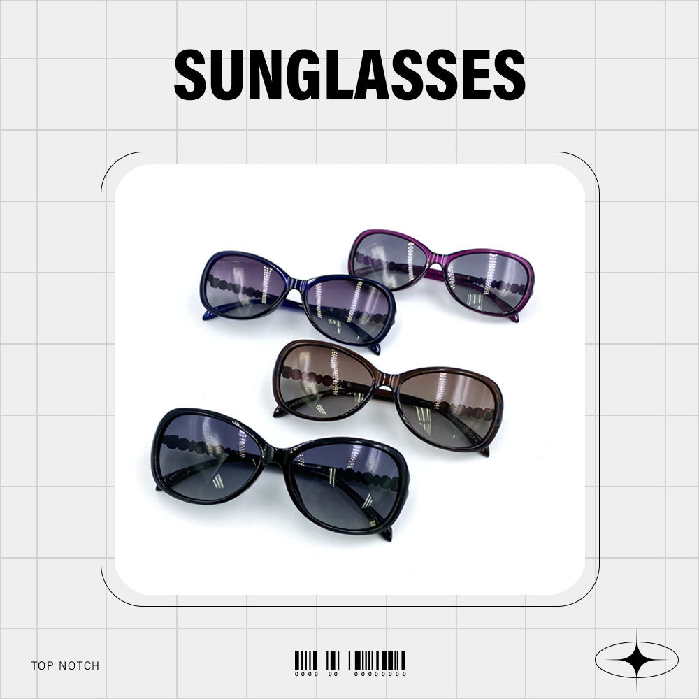 GUGA 偏光淑女太陽眼鏡 落日鑲鑽款 UV400 抗紫外線 防爆鏡片 漸層鏡片 2208