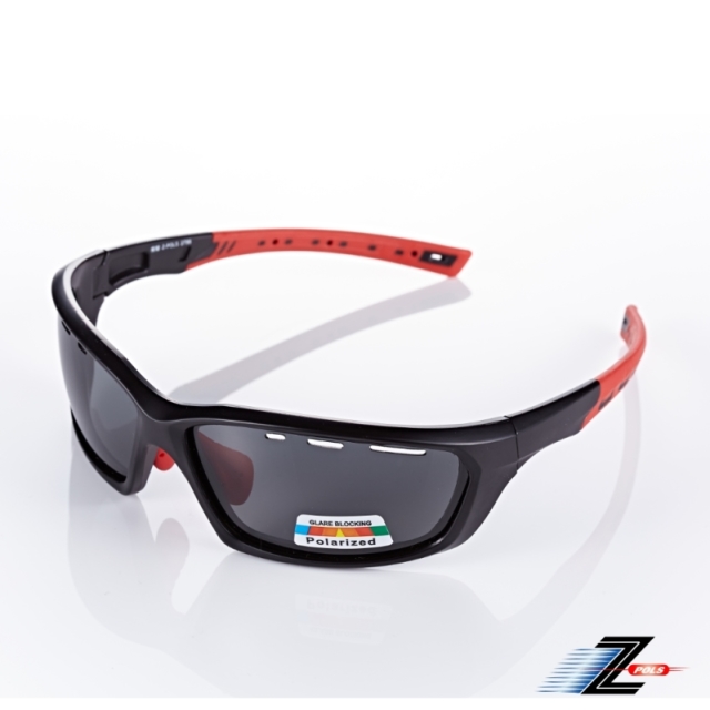 【Z-POLS】新一代TR太空纖維彈性輕量材質 弧形包覆設計 頂級運動偏光眼鏡