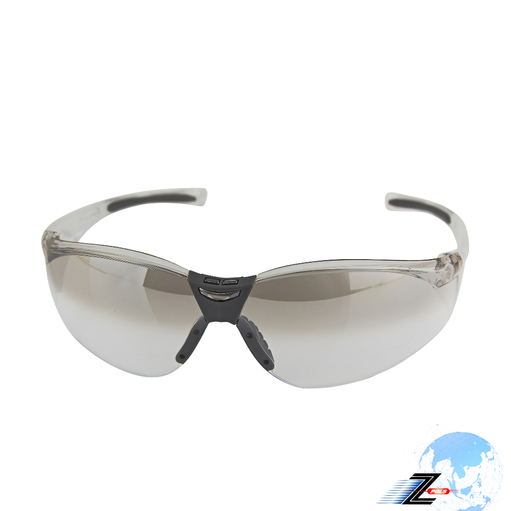 【Z-POLS】超質感透明電鍍漸層水銀 頂級帥氣設計抗UV400款運動太陽眼鏡(一體成形鏡面舒適好戴)