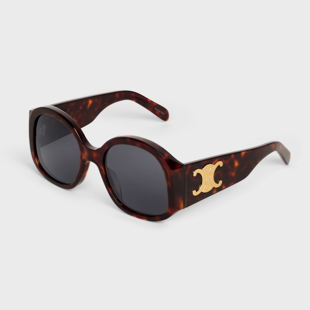 【CELINE】凱旋門橢圓膠框太陽眼鏡(CL40305U-52A)