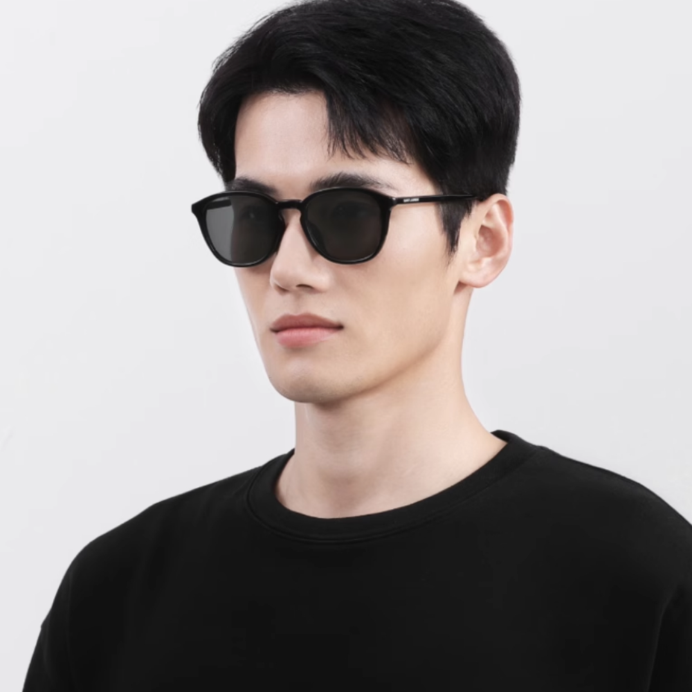 【YSL】圓形膠框太陽眼鏡(SL 782/K-001)
