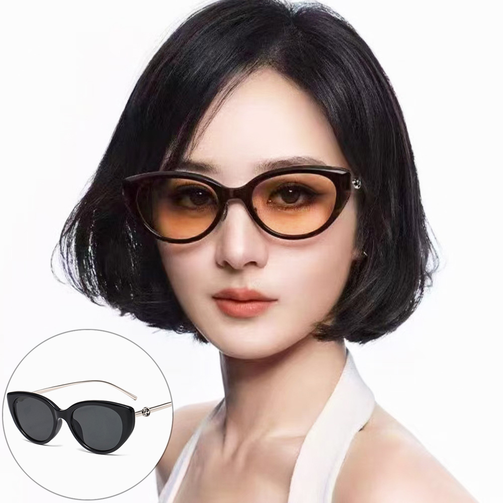 seoul show首爾秀 貓眼金屬腿高階感ins太陽眼鏡UV400墨鏡 522