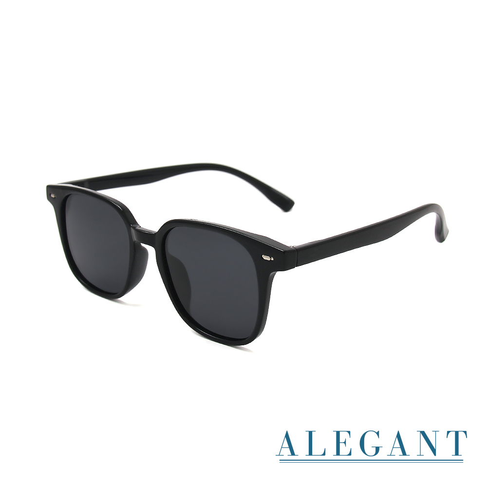 【ALEGANT】都會時尚TR90方框寶麗來偏光墨鏡/UV400太陽眼鏡
