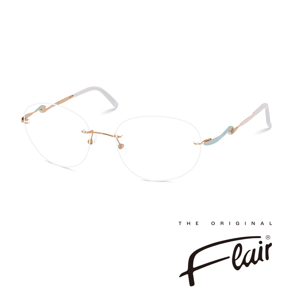 Flair Das Original 德國芙萊爾 鑲鑽優雅無框光學眼鏡(FR9128)