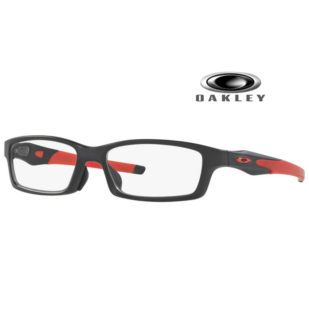 【OAKLEY】奧克利 CROSSLINK 亞洲版 光學鏡框 OX8118 04 霧黑框面紅色鏡臂 公司貨