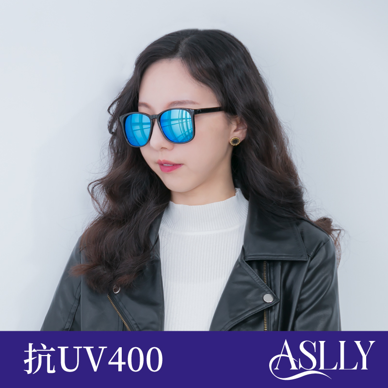 【ASLLY】抗UV400水銀造型太陽眼鏡/墨鏡