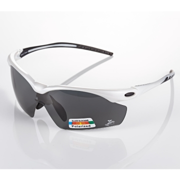 【視鼎Z-POLS太空纖維三代款】新一代TR彈性輕量材質搭載100%Polarized頂級偏光運動眼鏡！(珍珠白)