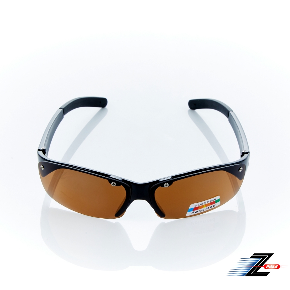 Z-POLS 專業帥黑Polarized頂級抗UV400運動偏光太陽眼鏡(釣魚、出遊等皆可用！)