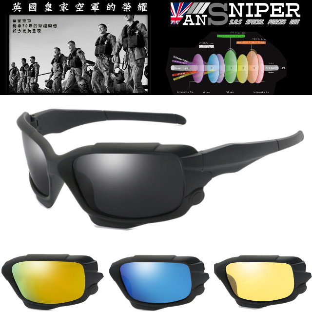 [英國ansniper SP-KP018 / UV400-保麗萊偏光REVO鏡片戶外簡約運動偏光太陽眼鏡