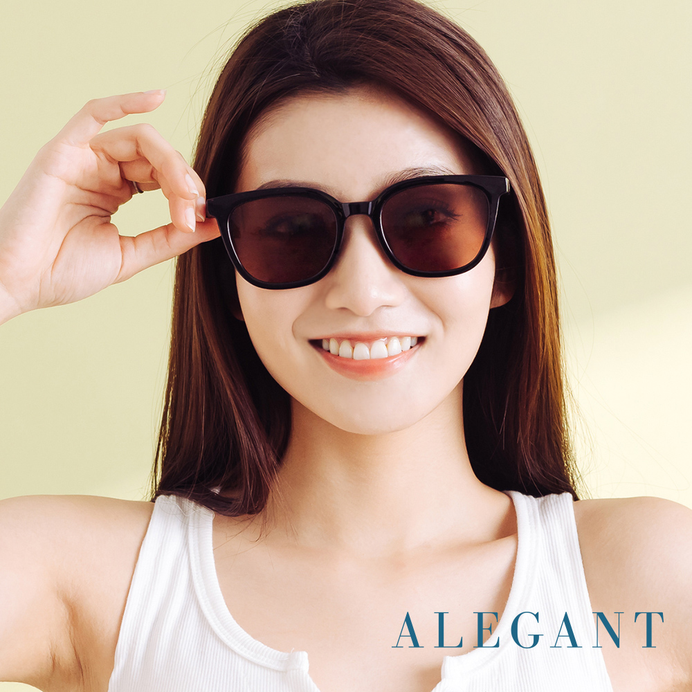 【ALEGANT】韓版復古日暮棕貓眼墨鏡/UV400太陽眼鏡
