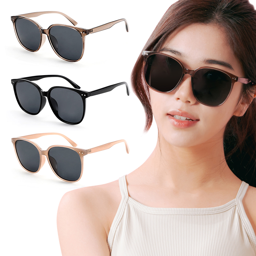 【ALEGANT】時尚設計TR90寶麗來偏光墨鏡/UV400貓眼太陽眼鏡
