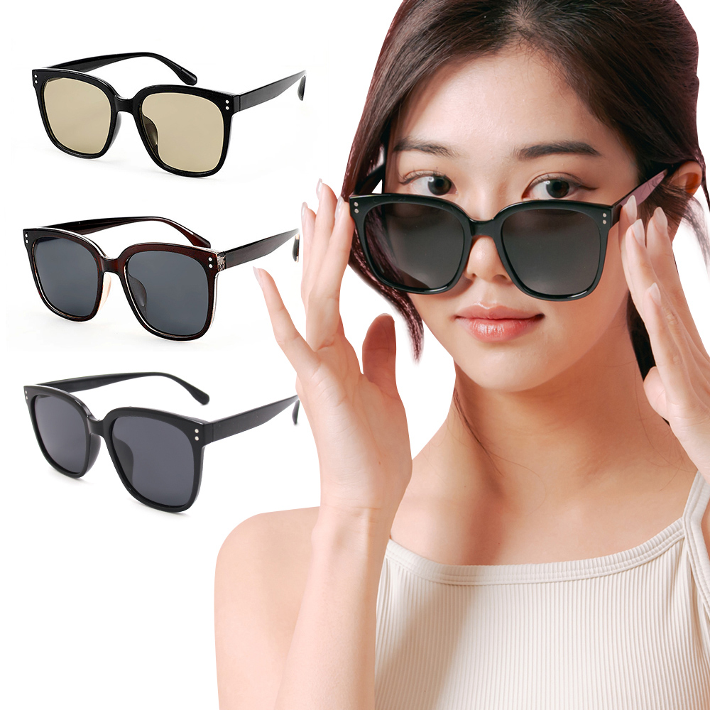 【ALEGANT】中性時尚TR90寶麗來貓眼微方偏光墨鏡/UV400太陽眼鏡