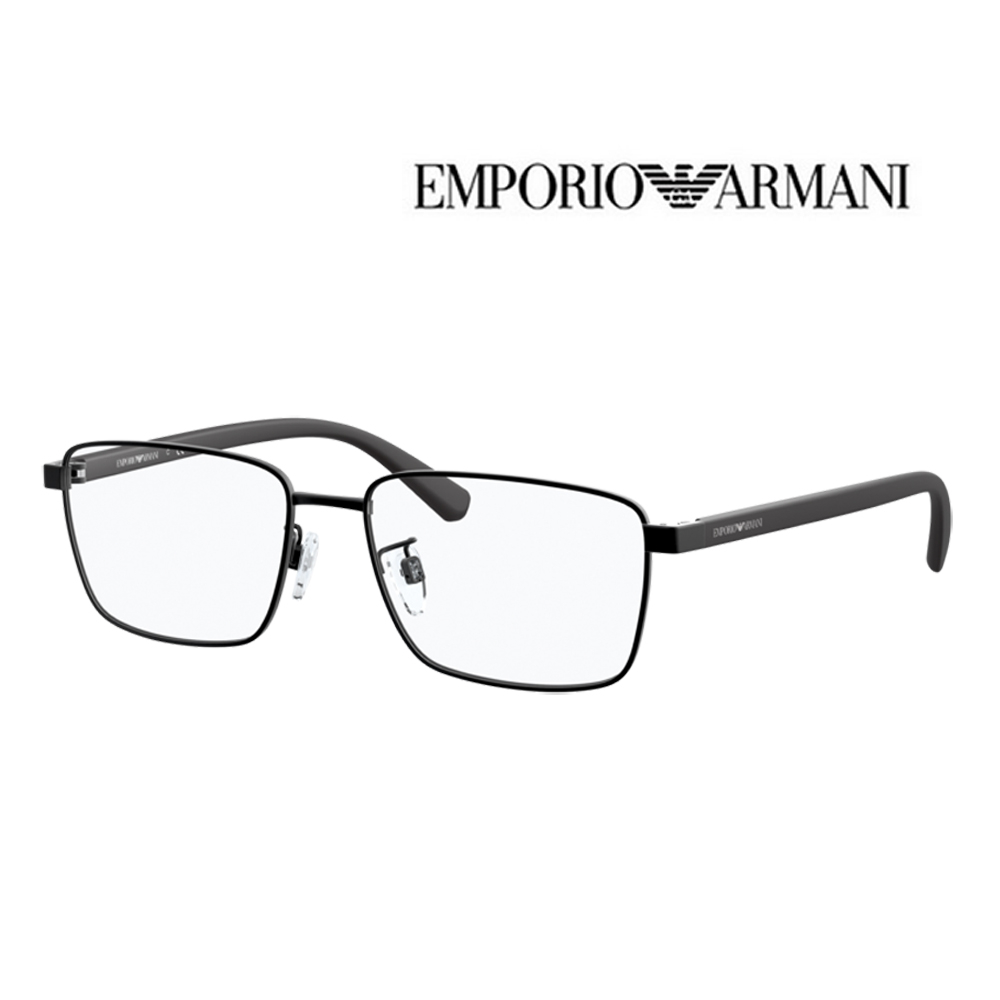 EMPORIO ARMANI 亞曼尼 輕量款 金屬複合光學眼鏡 EA1115D 3014 亮黑 公司貨