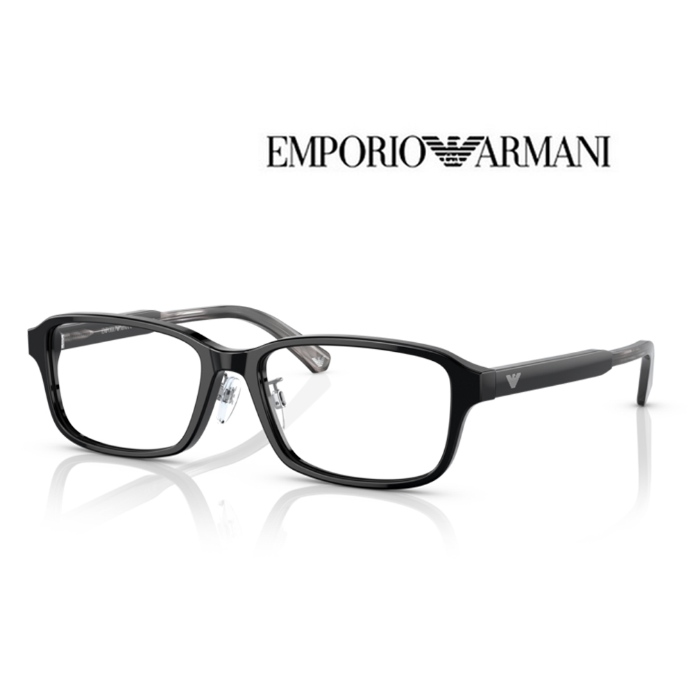 EMPORIO ARMANI 亞曼尼 亞洲版 時尚光學眼鏡 可調鼻墊設計 EA3215D 5017 黑 公司貨
