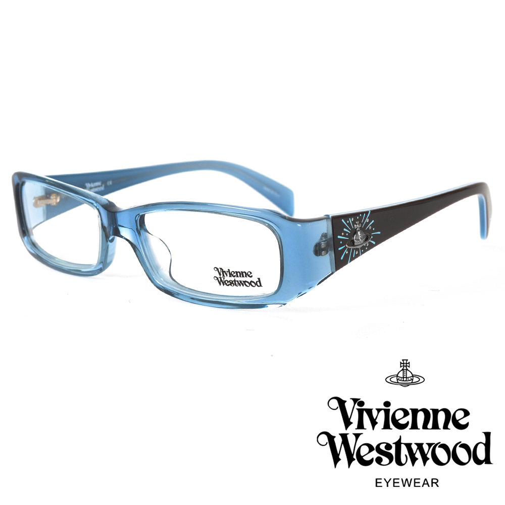 【Vivienne Westwood】 潮流透明方框光學眼鏡(透藍 VW19904)