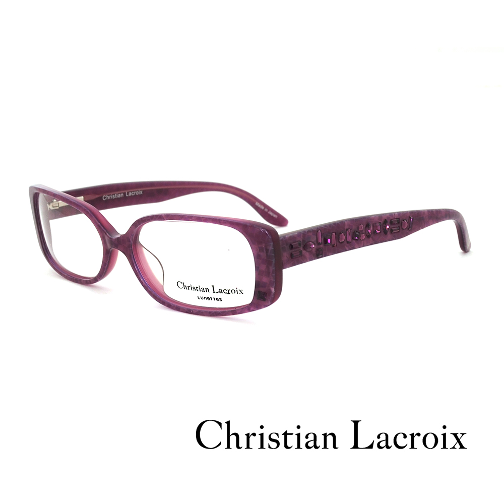【Christian Lacroix】法式個性鑽飾寶石系列光學眼鏡(紫色 - CL1007-767)