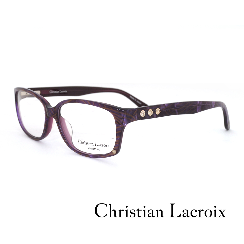 【Christian Lacroix】法式巴黎風格鉚釘個性光學眼鏡(迷幻紫 - CL1010-765)