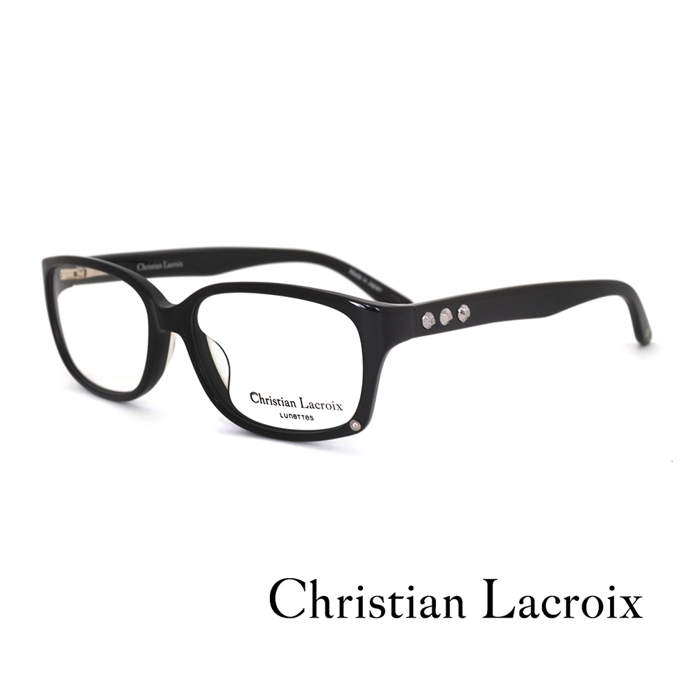 【Christian Lacroix】法式巴黎風格鉚釘個性光學眼鏡(黑色 - CL1010-001)