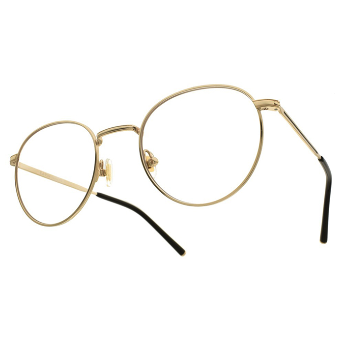 【CARIN】鈦金屬 李聖經同款眼鏡 光學眼鏡鏡框 JANE C4 橢圓鏡框 金框 50mm 含0度藍光鏡片