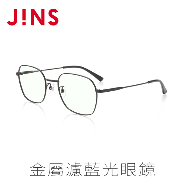 【JINS】 金屬濾藍光眼鏡(AFPC19A113)黑色