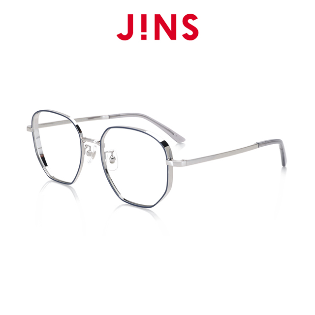 【JINS】 零失誤百搭經典眼鏡(AMMF19S335)銀灰藍