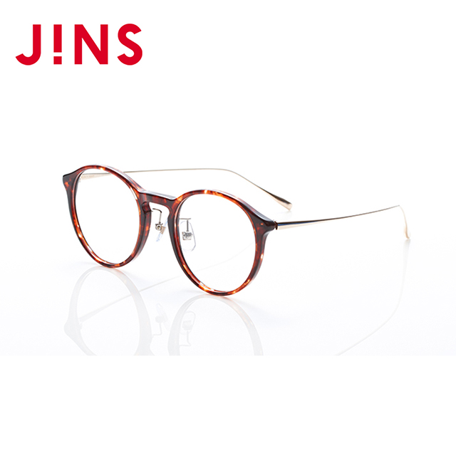 【JINS】 日本製鯖江職人手工眼鏡(AUDF20A057)木紋棕