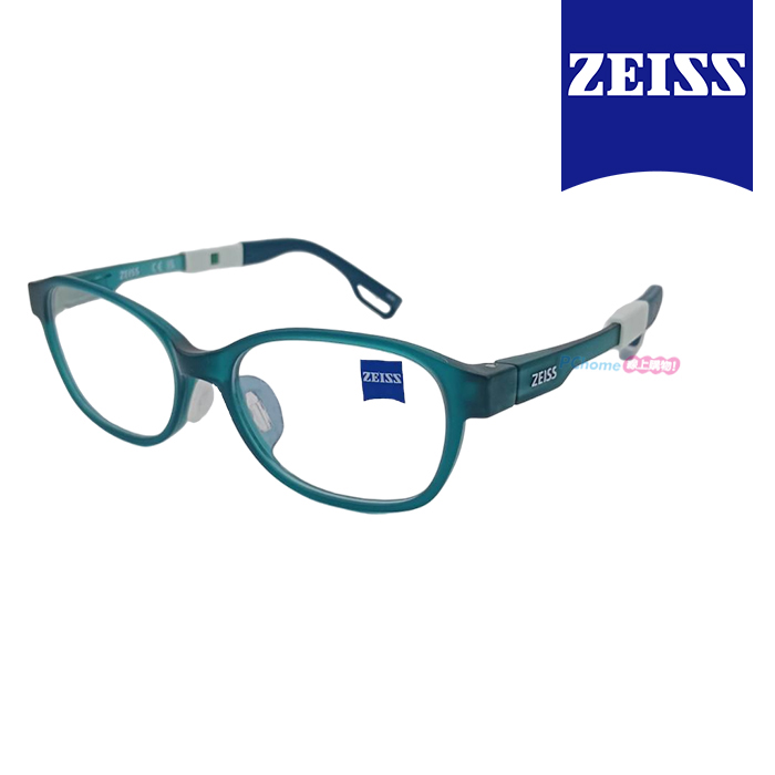 【ZEISS 蔡司】兒童光學鏡框眼鏡 ZS23801ALB 316 藍綠色方形框/藍綠色鏡腳 46mm