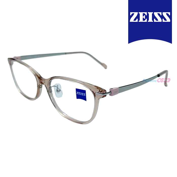 【ZEISS 蔡司】光學鏡框 ZS23715LB 278 方框眼鏡 輕盈質感 柔和桃 粉色框 52mm