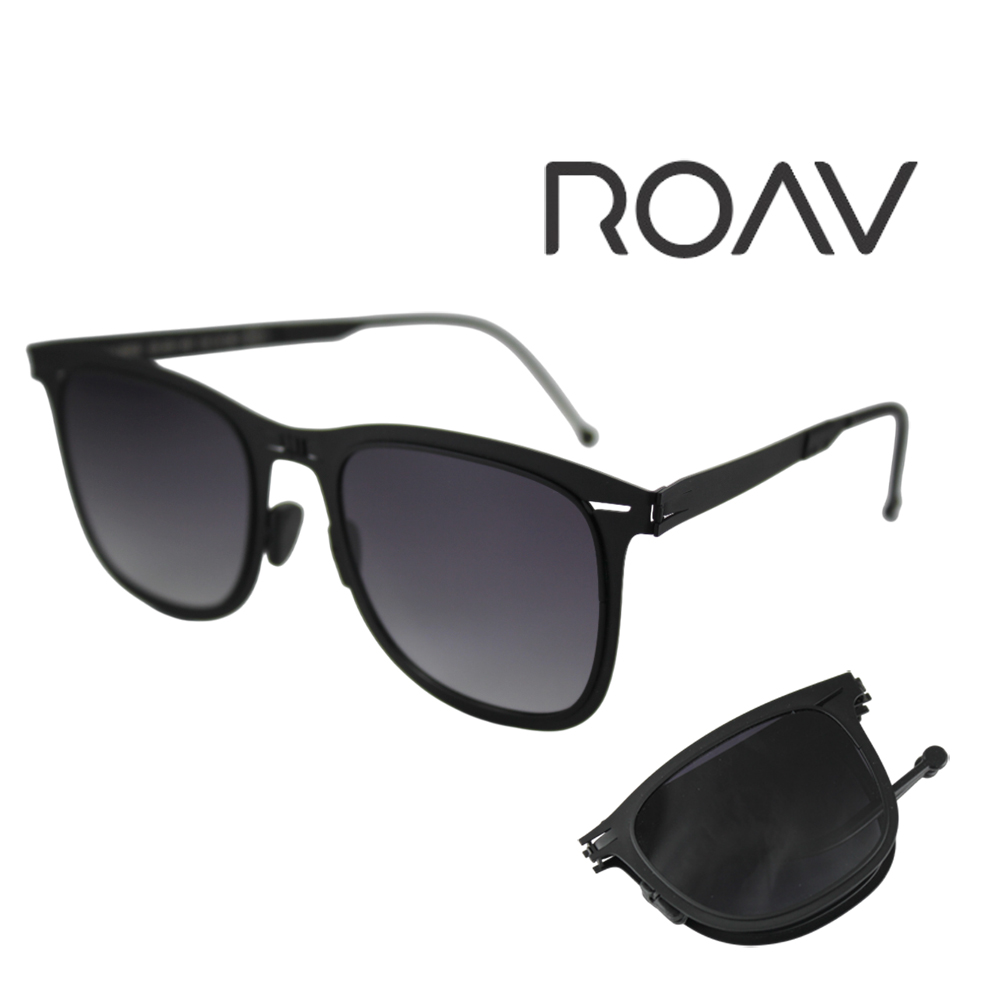 ROAV 美國洛杉磯品牌 LENNOX系列 輕量薄鋼折疊偏光太陽眼鏡 8002.13.41 霧黑框漸層灰偏光鏡片 公司貨