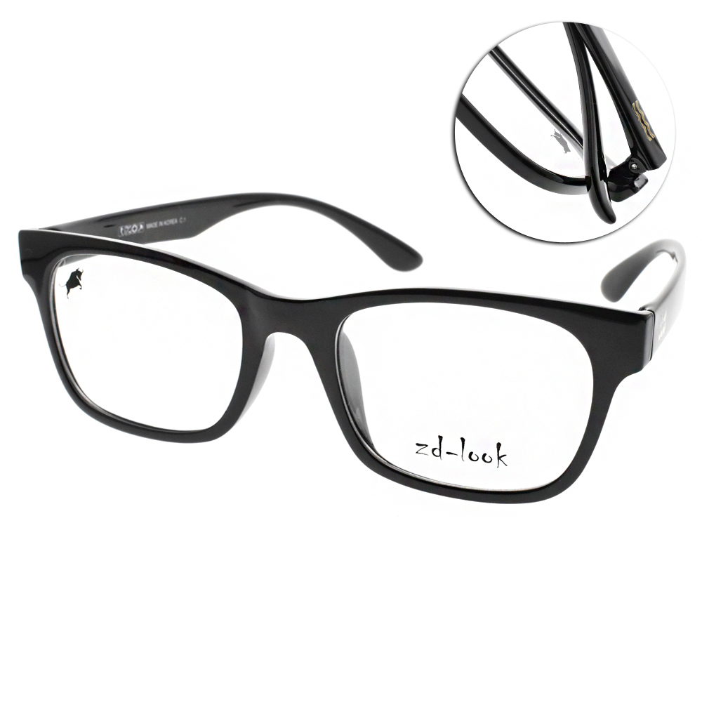 ZD-LOOK光學眼鏡 12星座系列 贈抗3C濾藍光鏡片 方框款(黑) #GS31 C01