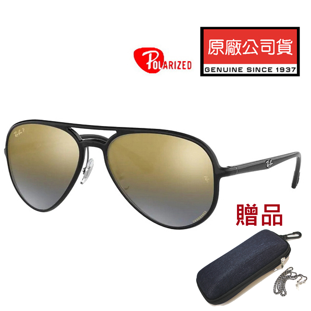 RAY BAN 雷朋 康目色極彩偏光太陽眼鏡 RB4320CH 601/J0 58mm 亮黑框 公司貨