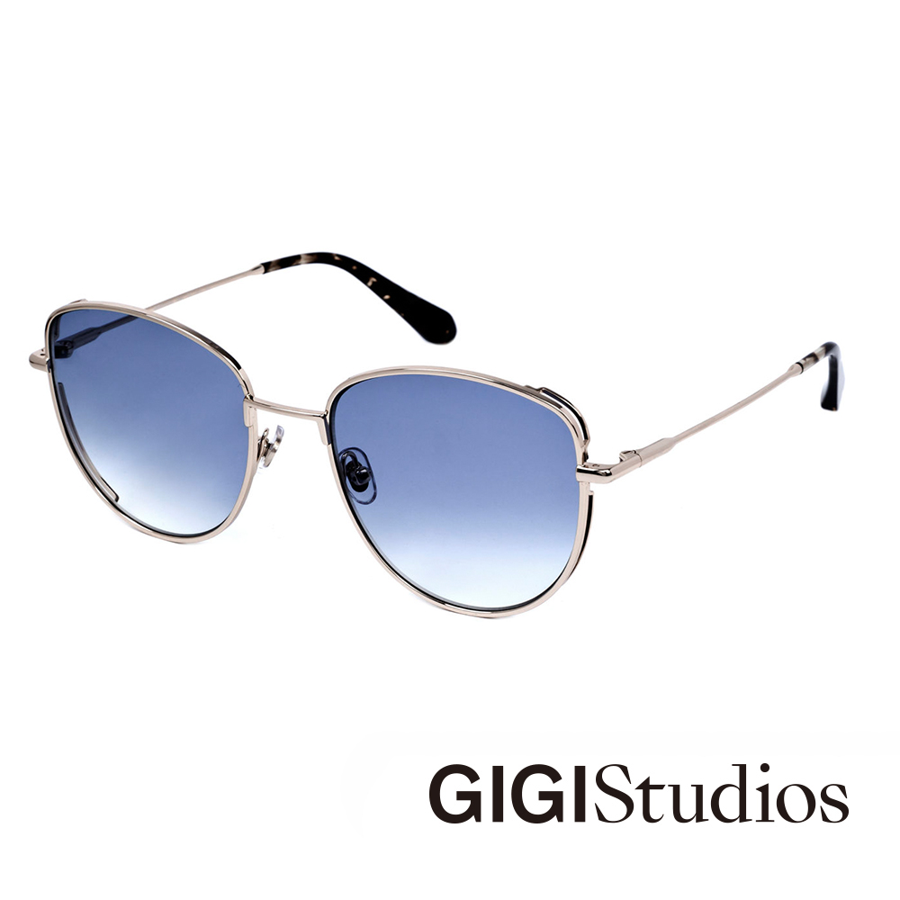 【GIGI Studios】歐美輕巧飛行員太陽眼鏡(金色 - ELLEN-6446/5)