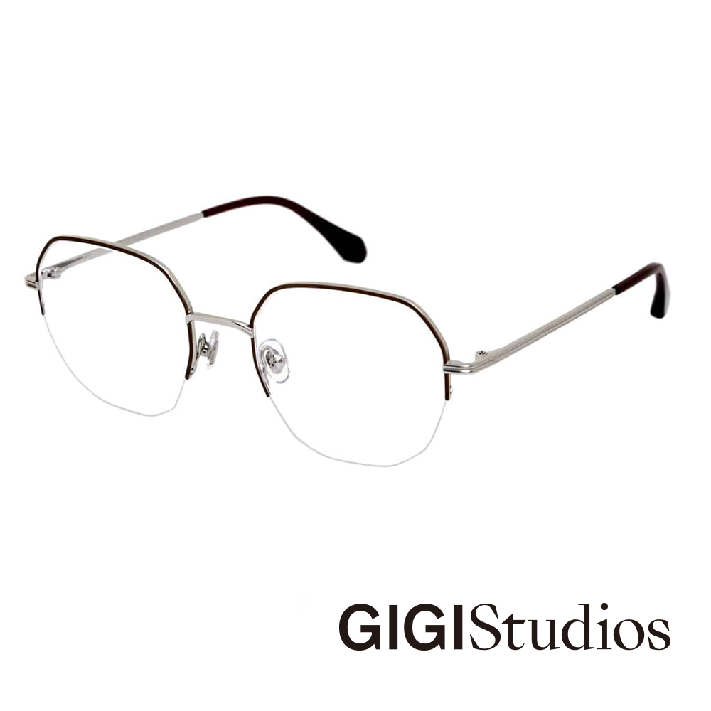 【GIGI Studios】完美幾何下無框光學眼鏡(銀 - BIANCA-6505/8)