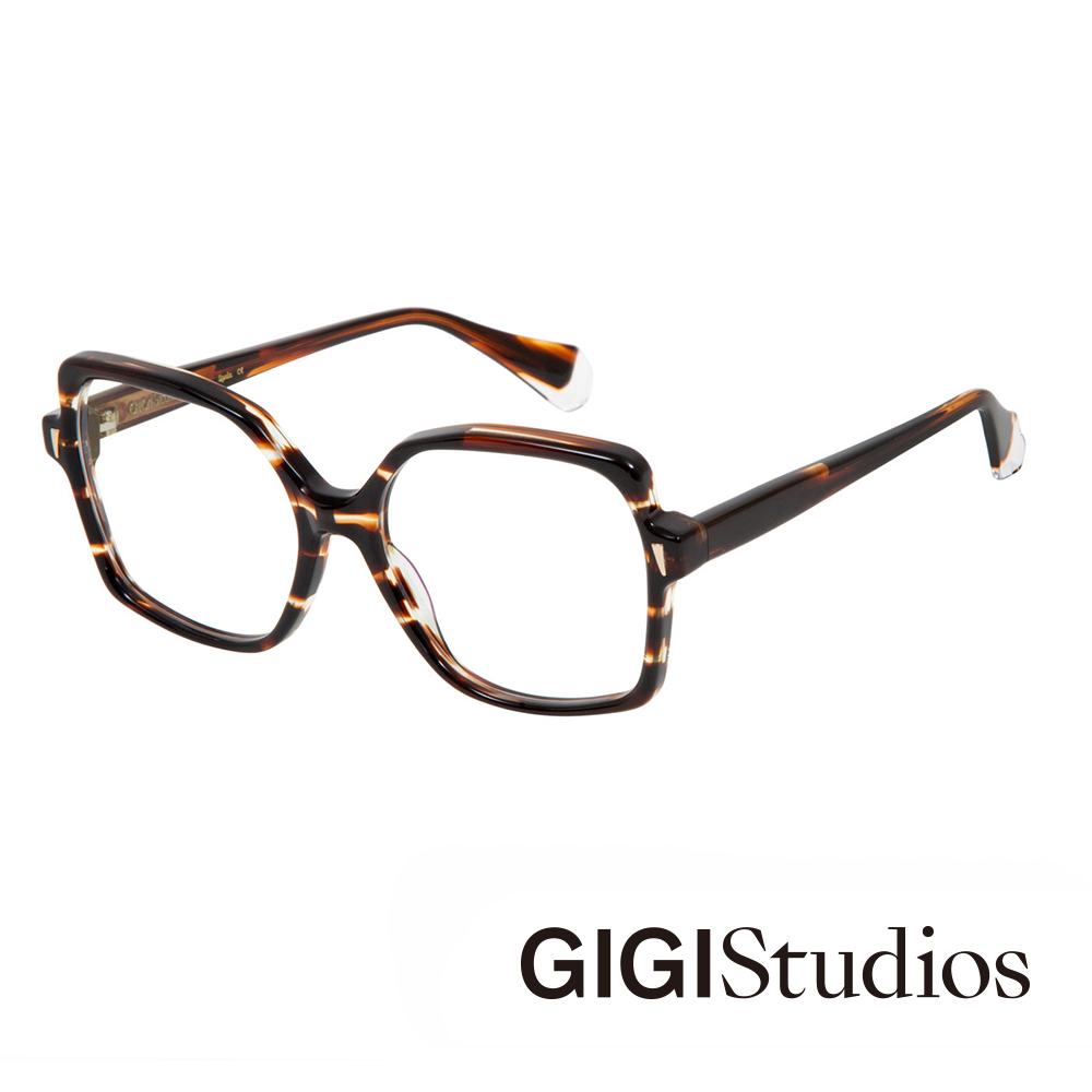 【GIGI Studios】經典大框光學眼鏡(玳瑁 - KENYA-6660/2)