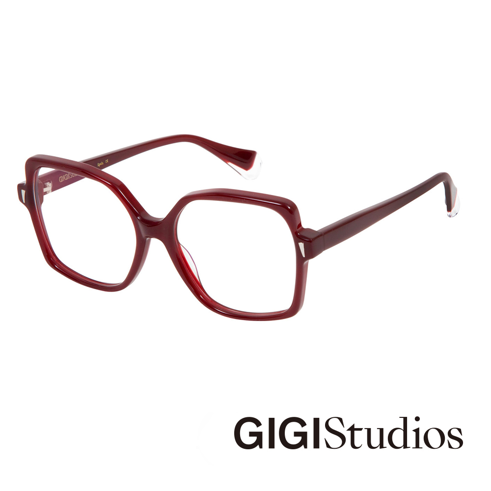 【GIGI Studios】經典大框光學眼鏡(紅 - KENYA-6660/6)