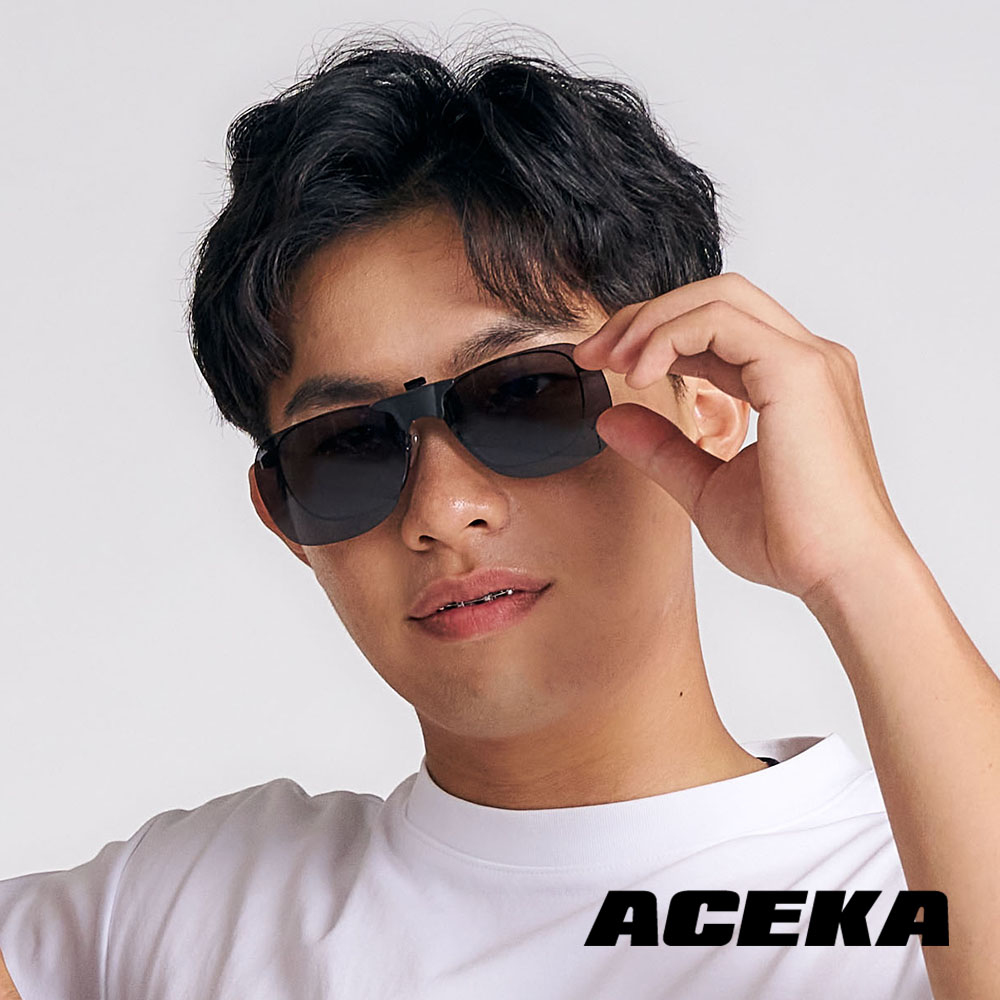 【ACEKA】俐落方形石墨黑磁吸式夾片 (METRO 夾式系列)