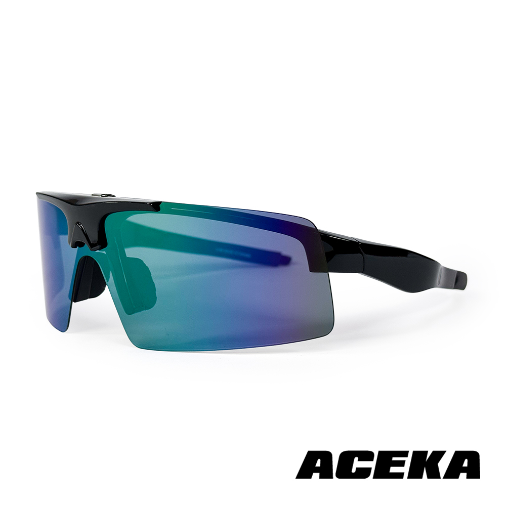 【ACEKA】極光綠掀蓋式運動太陽眼鏡 (TRENDY 休閒運動系列)