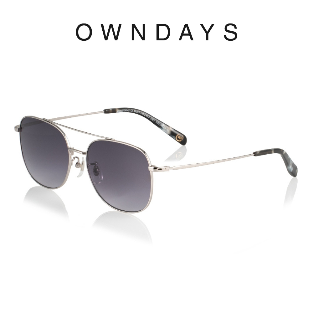 OWNDAYS 時尚金屬圓框墨鏡(SUN1075G-4S C2)