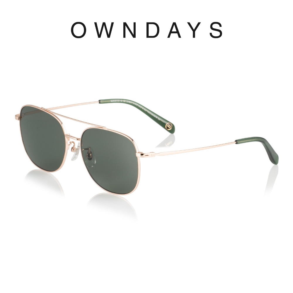 OWNDAYS 時尚金屬圓框墨鏡(SUN1075G-4S C3)