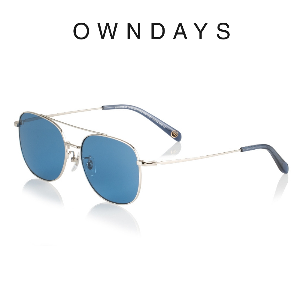OWNDAYS 時尚金屬圓框墨鏡(SUN1075G-4S C4)