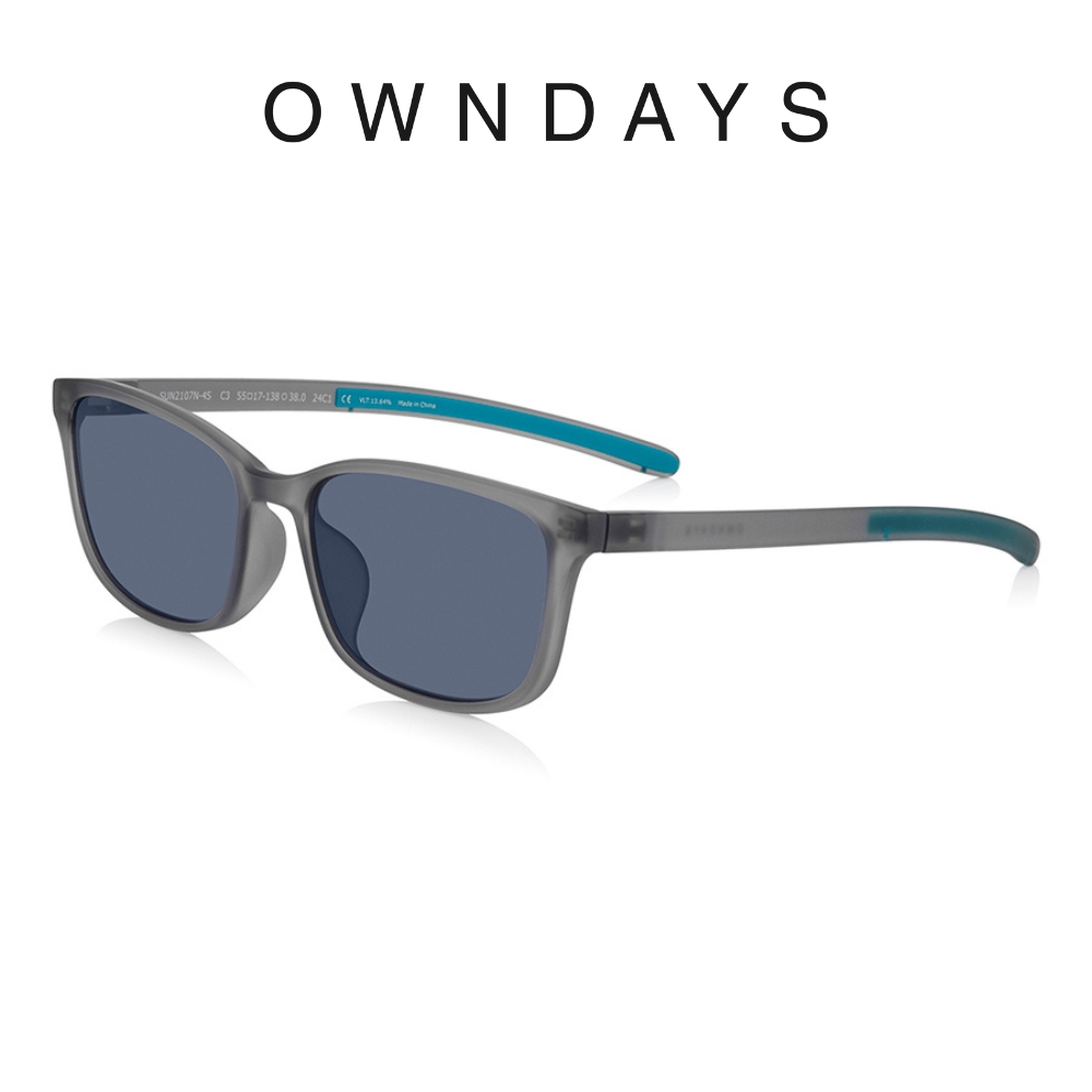 OWNDAYS 時尚方形框墨鏡(SUN2107N-4S C3)