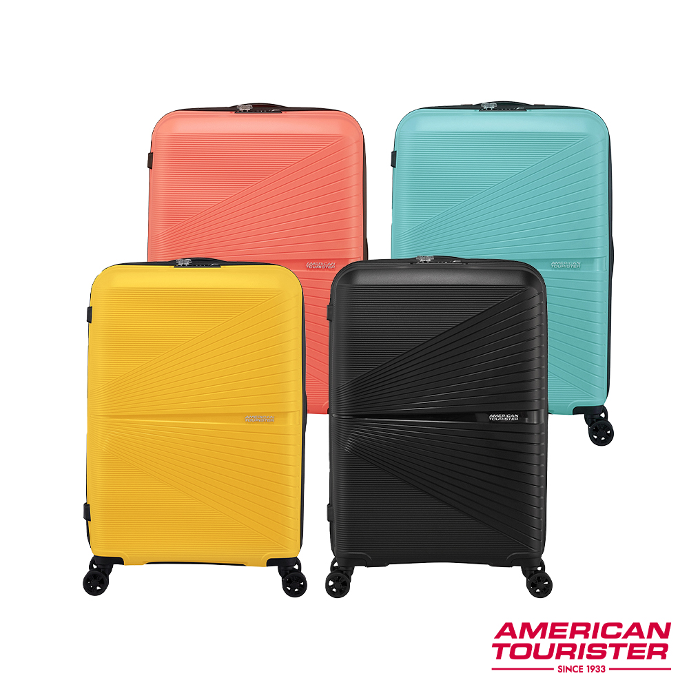 AMERICAN TOURISTER 美國旅行者 24吋AIRCONIC防潑水拉鍊PP硬殼TSA行李箱(多色可選)