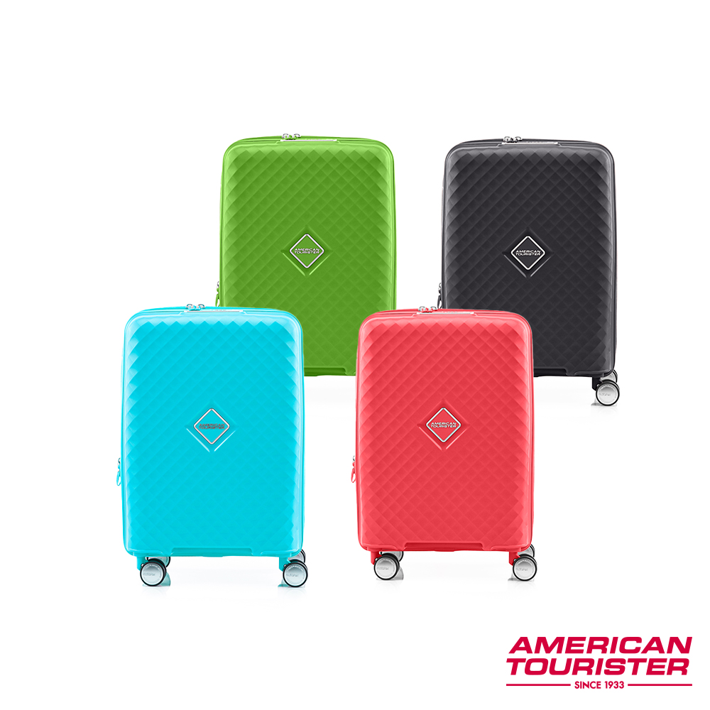 AMERICAN TOURISTER 美國旅行者 20吋SQUASEM可擴充防盜拉鍊PP硬殼登機箱(多色可選)