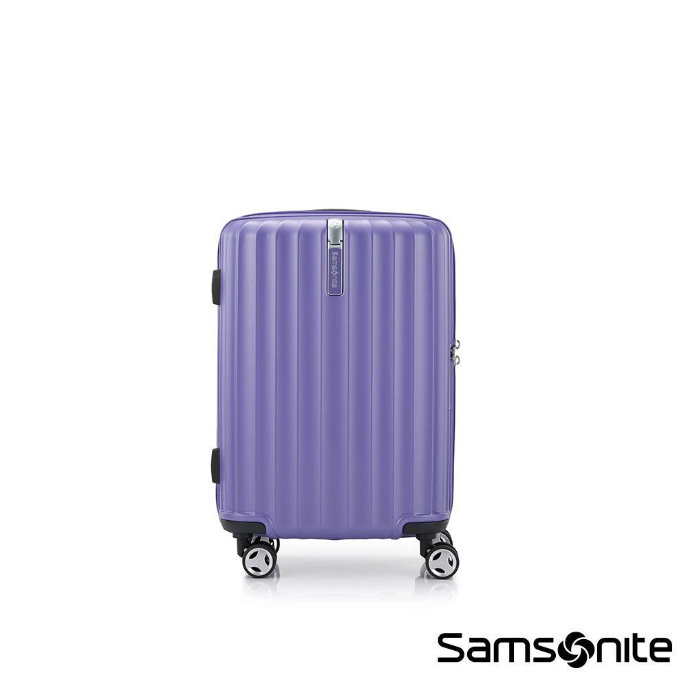 Samsonite新秀麗 20吋 ENOW PC硬殼防盜拉鍊避震輪前掛鉤登機箱/行李箱(多色可選)
