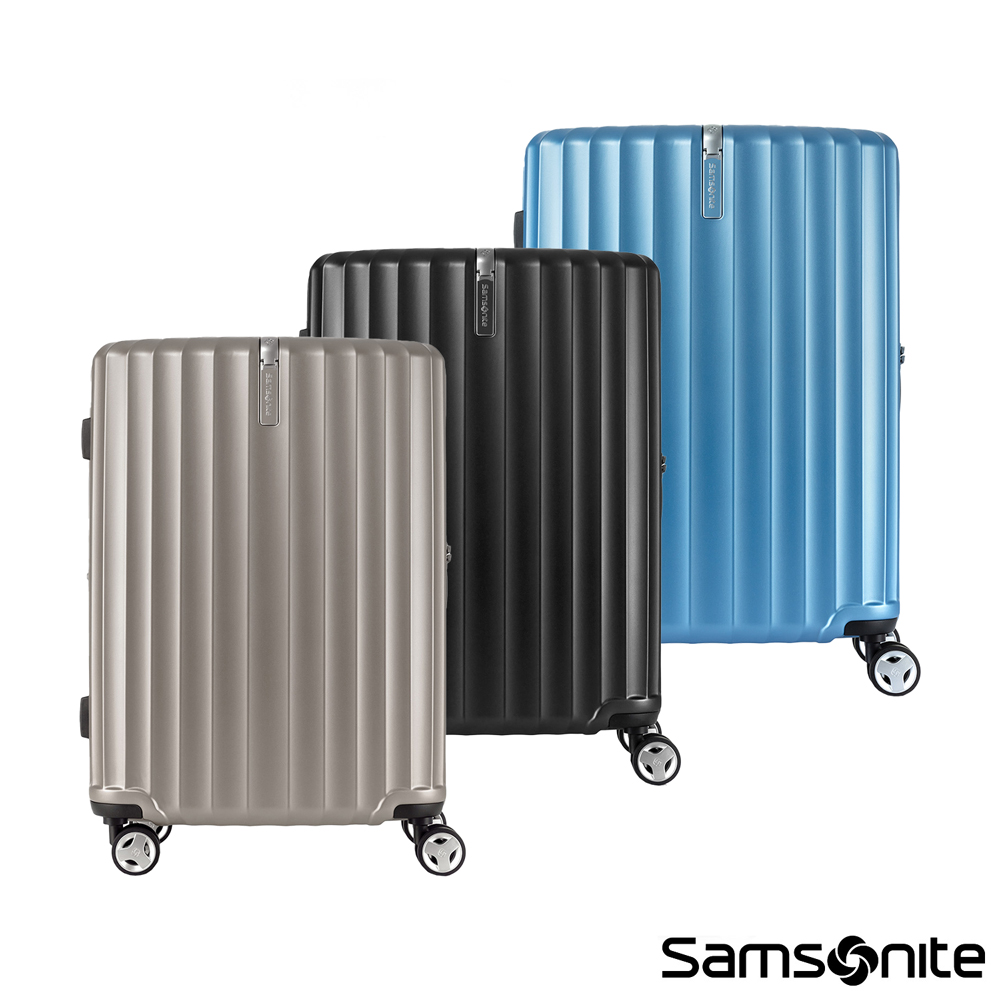 Samsonite新秀麗 28吋 ENOW 可擴充PC硬殼防盜拉鍊避震輪掛鉤行李箱(多色可選)